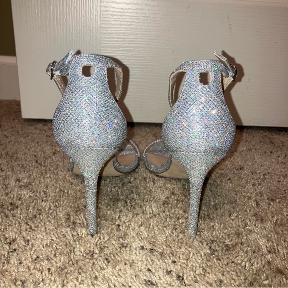 STUART WEITZMAN Heels SANDALS Crystal NUDISTCURVE - Sz 9 B Spain NEW! - Picture 10 of 16